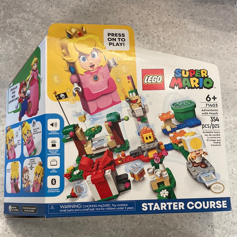 New unopened Super Mario Adventure with Peach Starter Course.